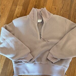 Varley Dusty Lavender Sherpa Half-Zip Pullover